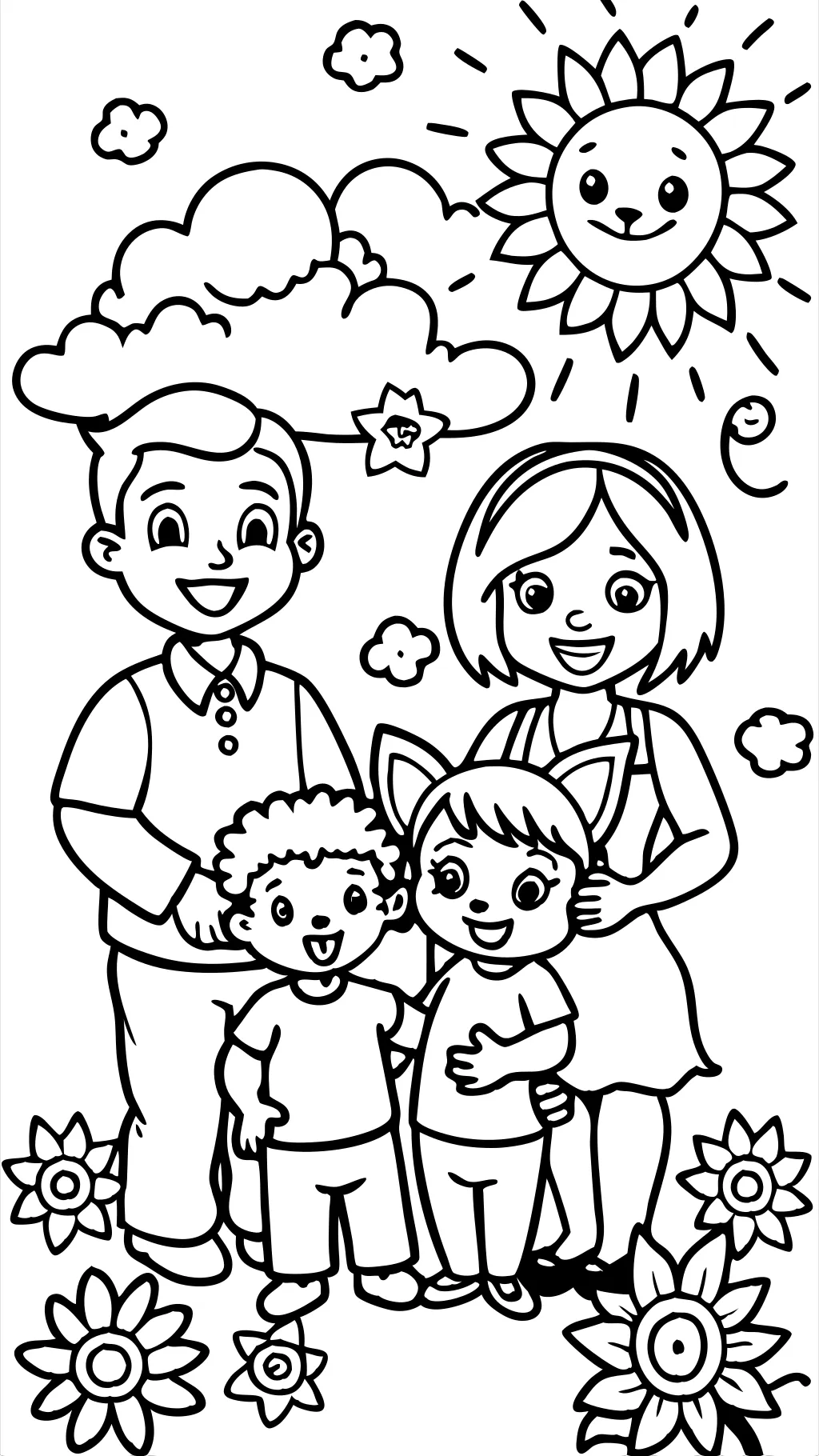 coloring page family